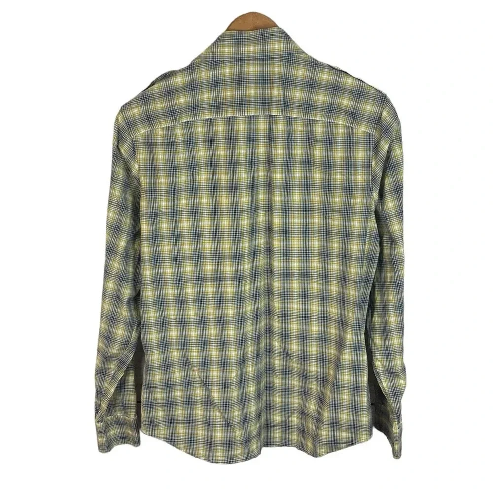 BF1491 Men’s Banana Republic SLIM Fit Military Epaulette Button Down Shirt S